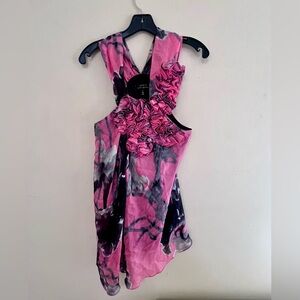 Robert Rodriguez Pink and Black Dress